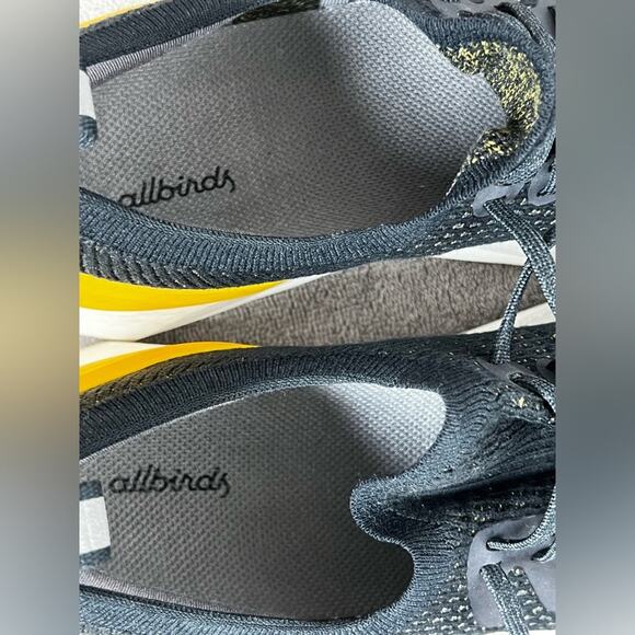 Allbirds Tree Flyer Silver Fern Shoes Mens Size 12 Black Yellow Blizzard - Picture 8 of 9
